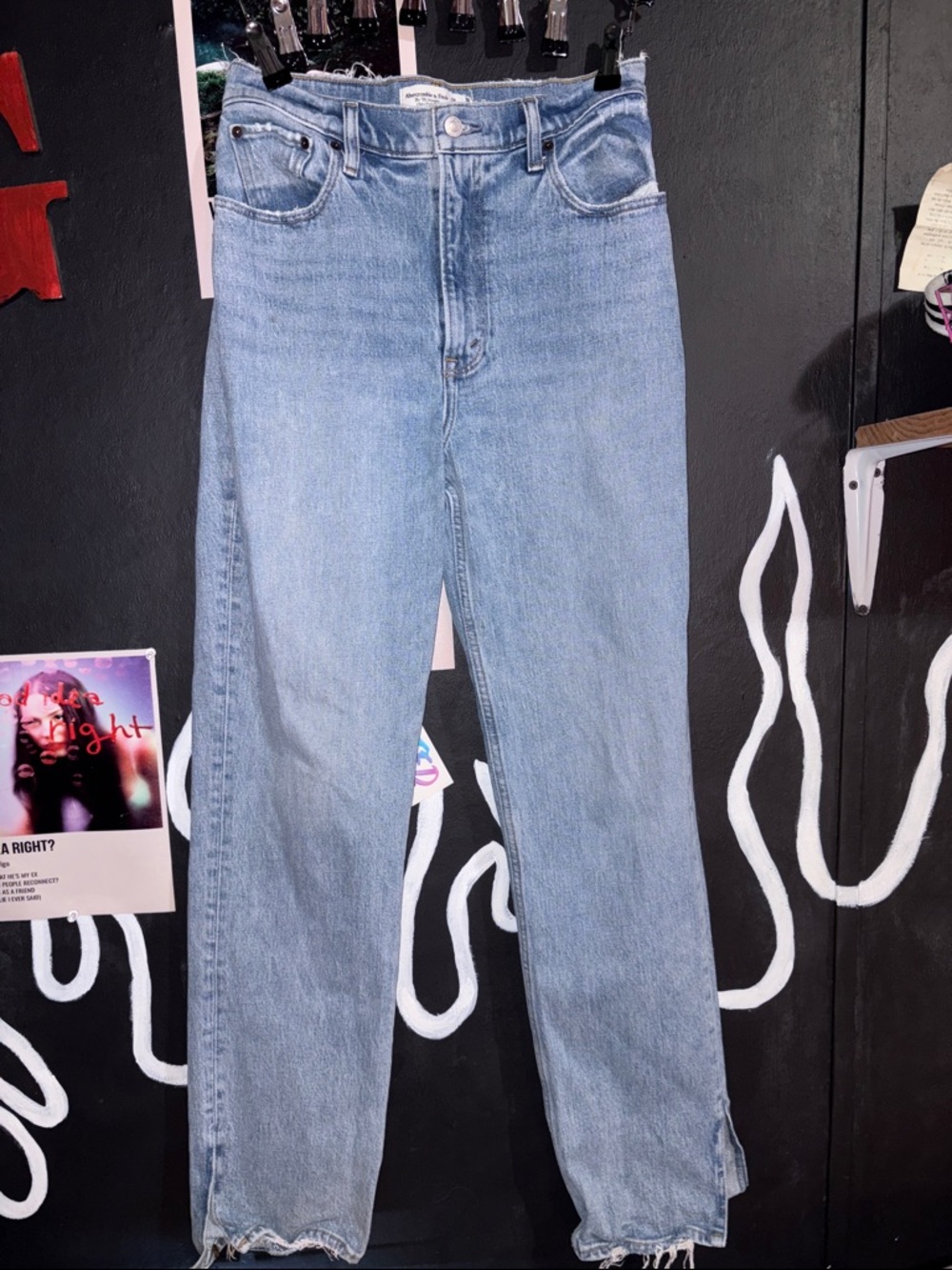 Abercrombie & Fitch Light Blue Straight Leg Jeans 90s straight